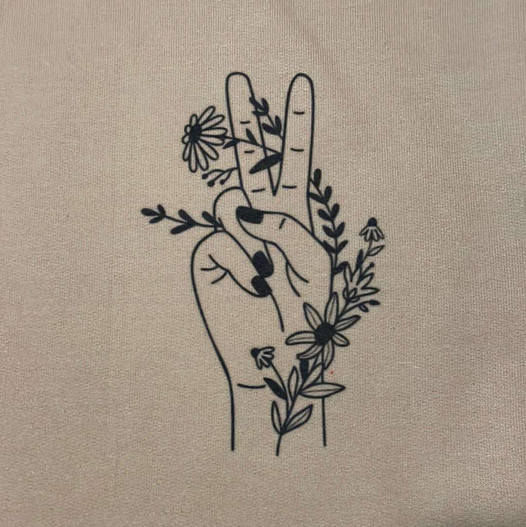Peace Out Crew Neck Sweatshirt staytruedesignco