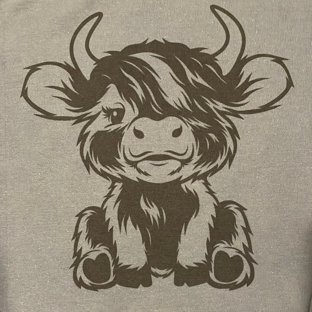 Baby Highland Cow Crew Neck Sweatshirt