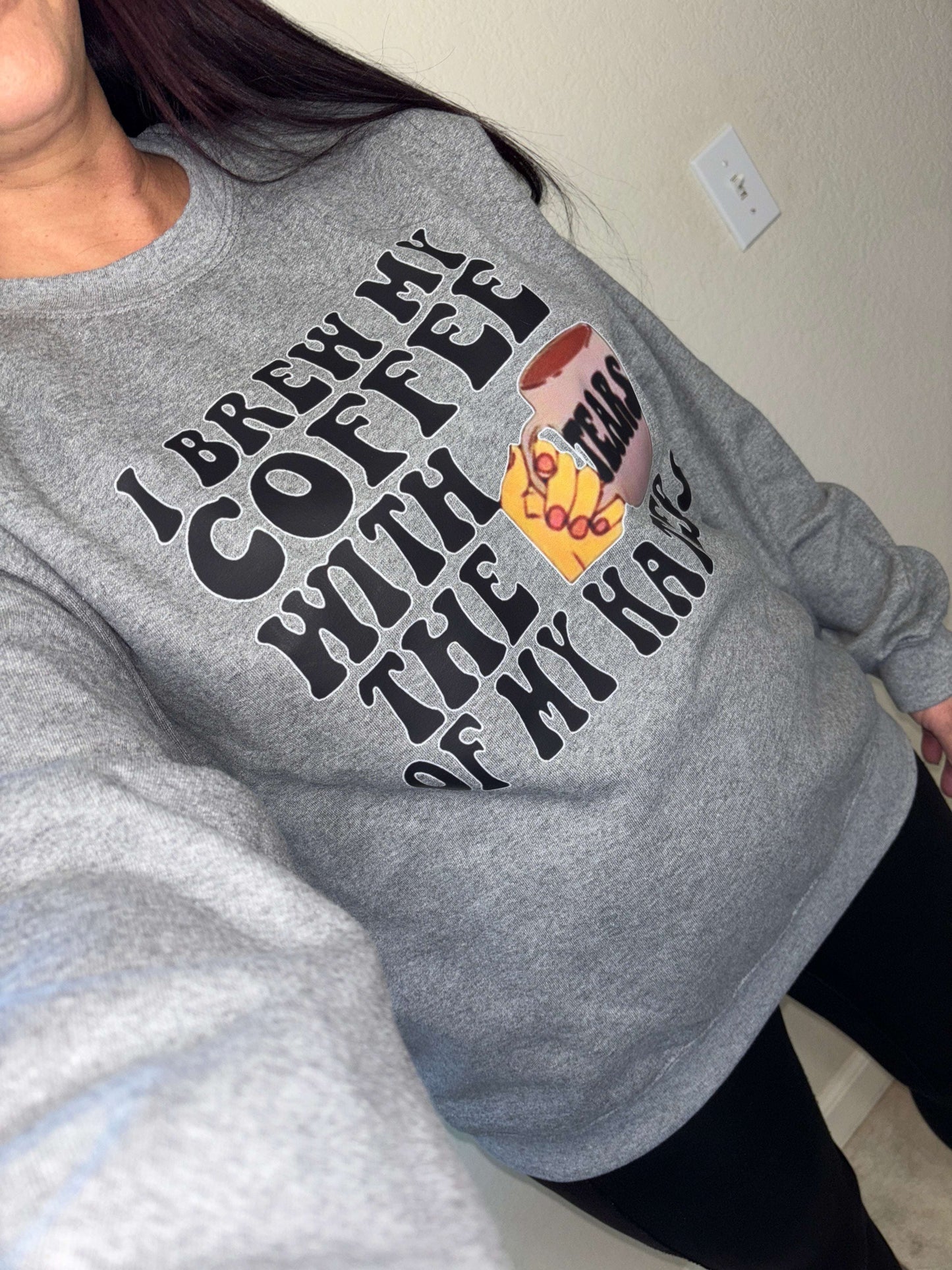 Haters Gonna Hate Crew Neck Sweatshirt staytruedesignco