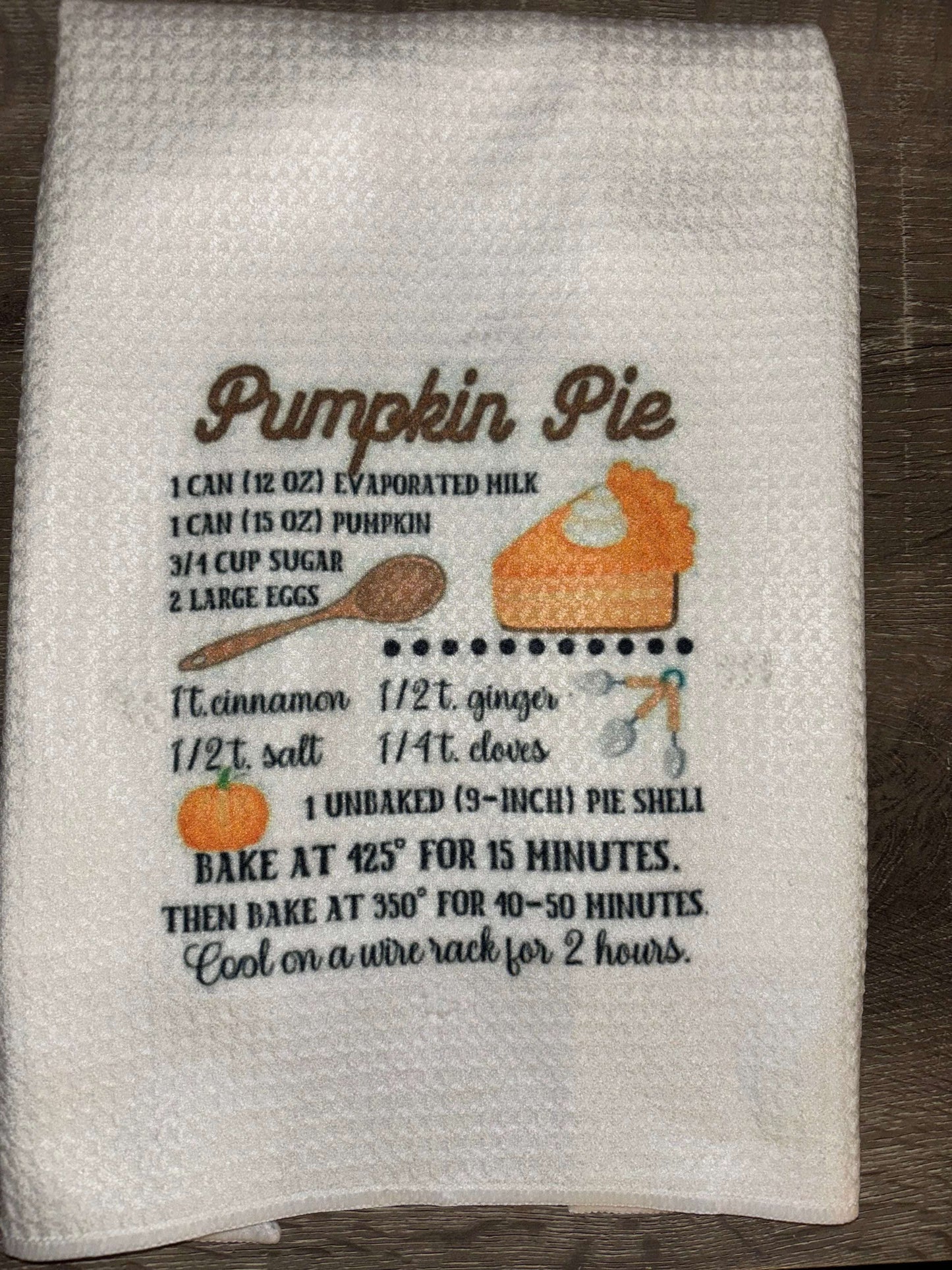 Pumpkin Pie Kitchen Towel staytruedesignco