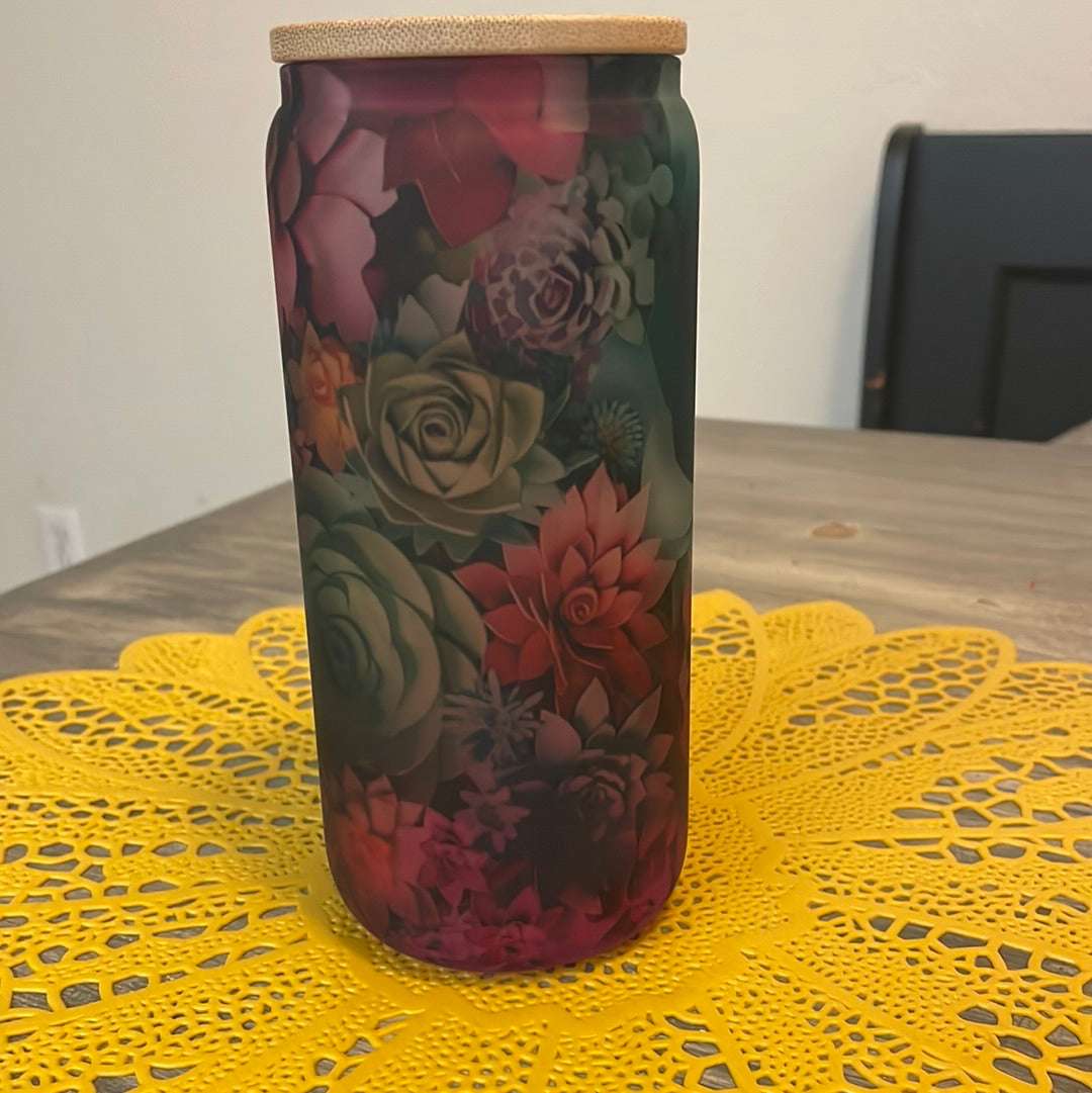 Succulent Glass Can Cup staytruedesignco