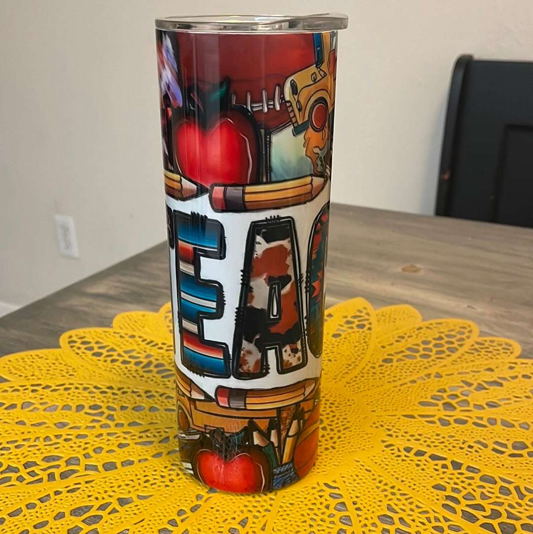 Printed Teacher Tumbler staytruedesignco