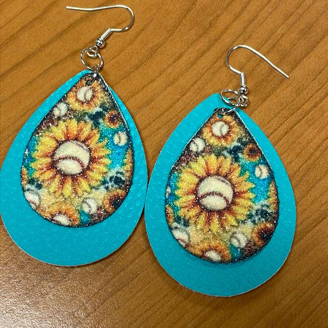 Baseball & Sunshine Earrings staytruedesignco