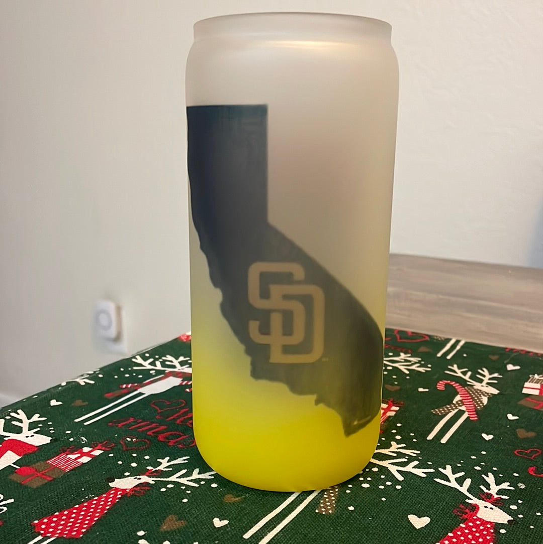 Padres Glass Can Cup