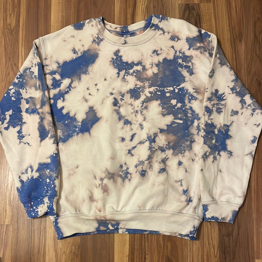 Double Bleached Heather Royal Blue