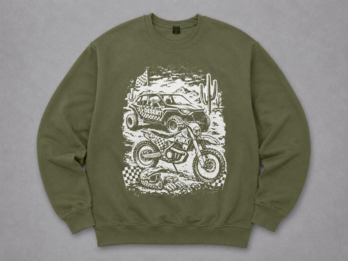 Desert Punx Single Graphic Crew Neck