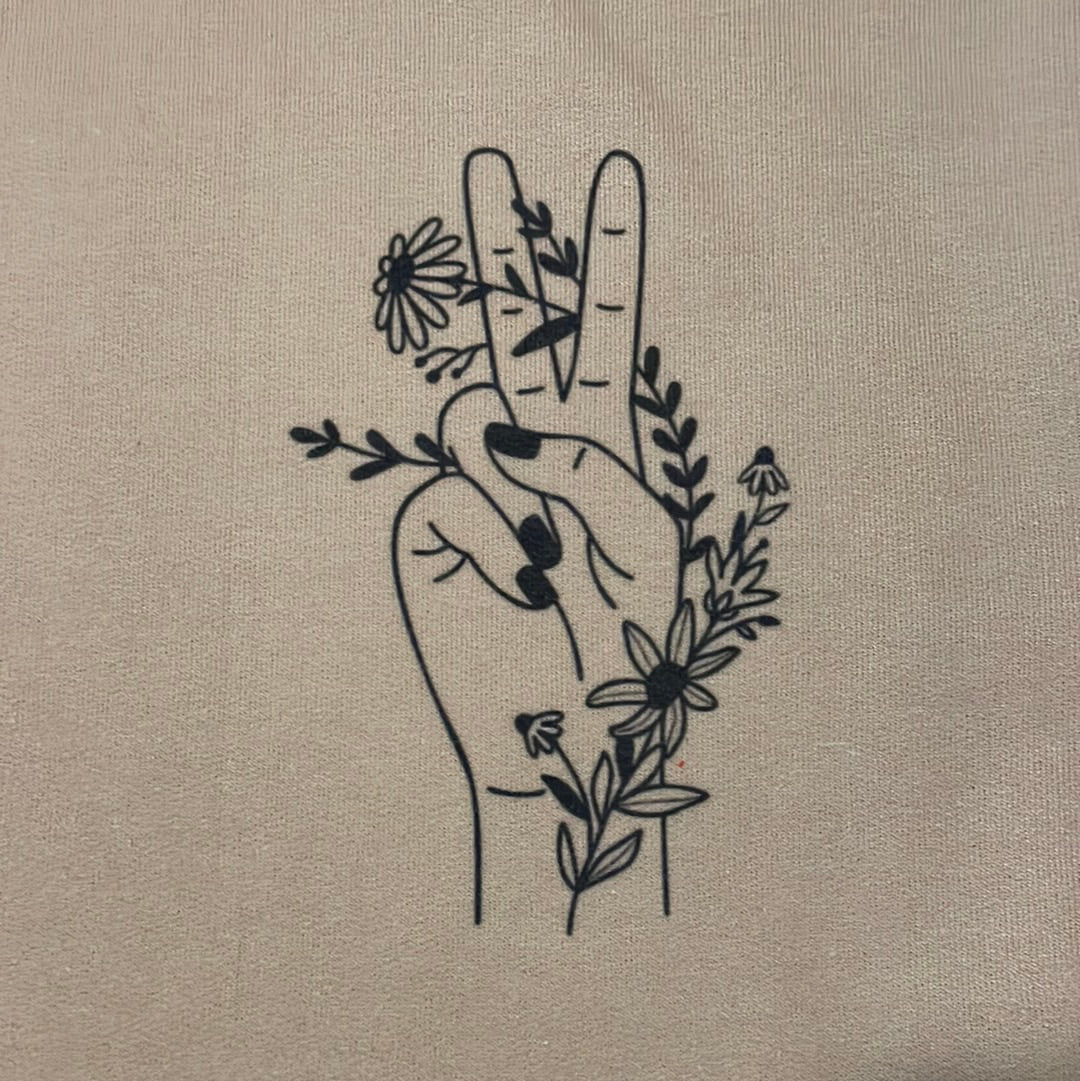Peace Out Crew Neck Sweatshirt