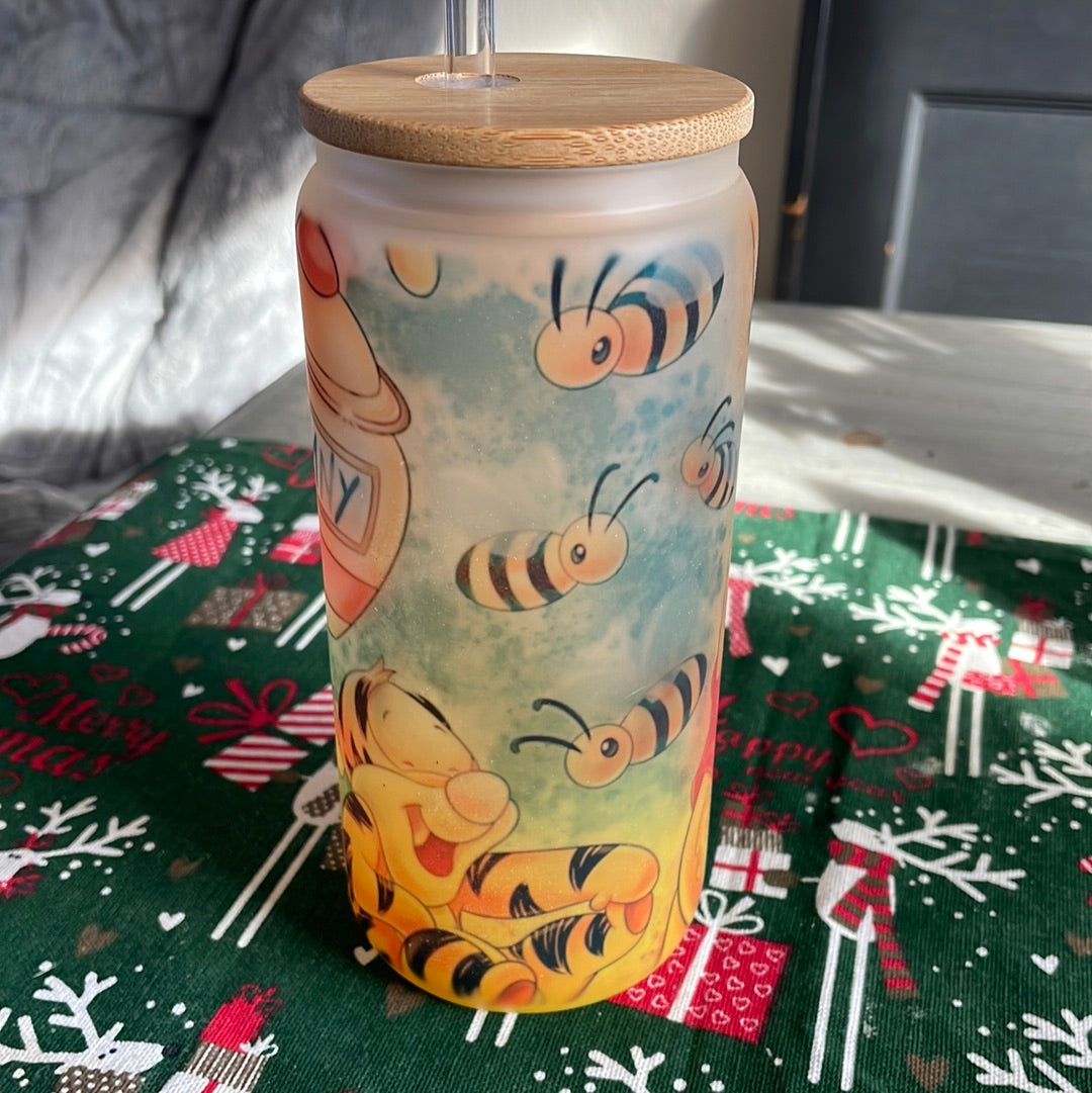 Winnie The Pooh Glass Can Cup