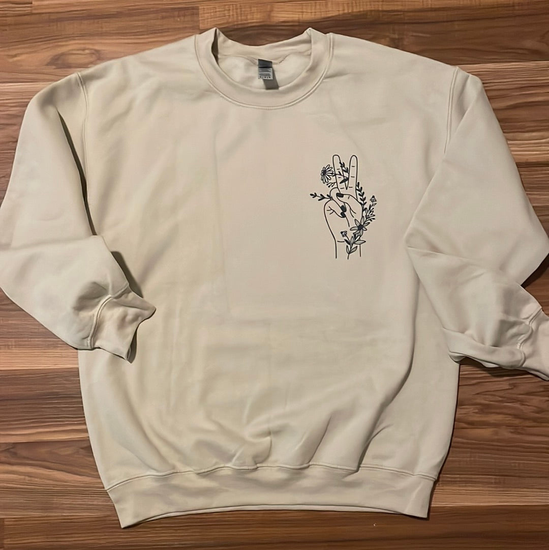 Peace Out Crew Neck Sweatshirt