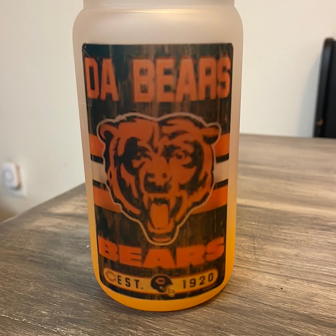 Da Bears Glass Can Cup