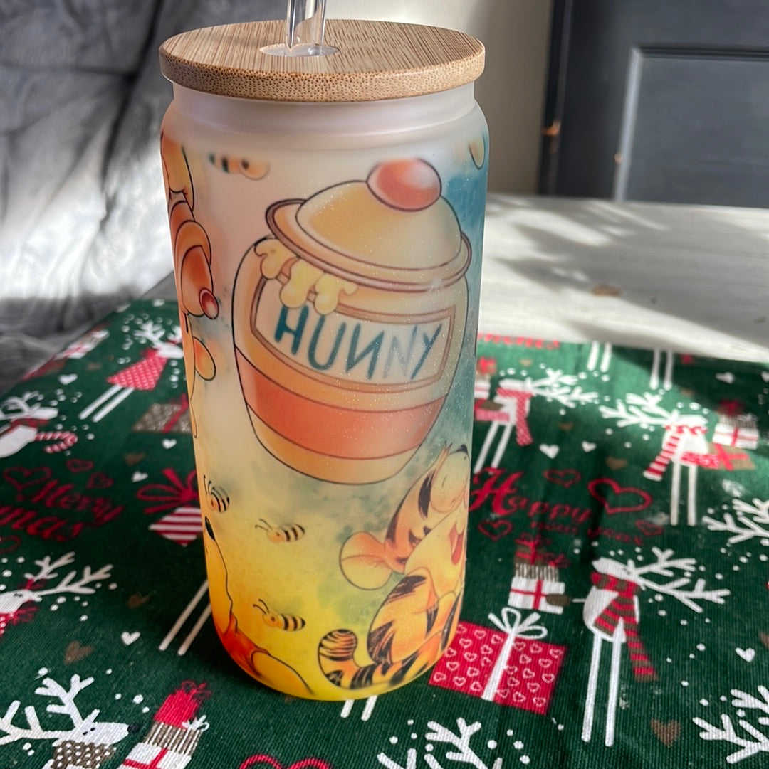 Winnie The Pooh Glass Can Cup