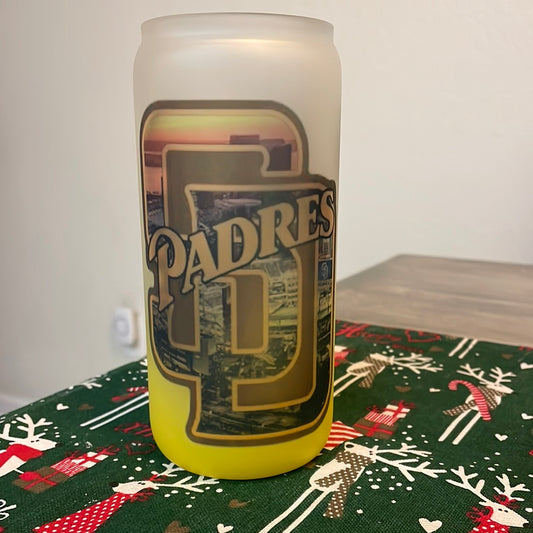 Padres Glass Can Cup
