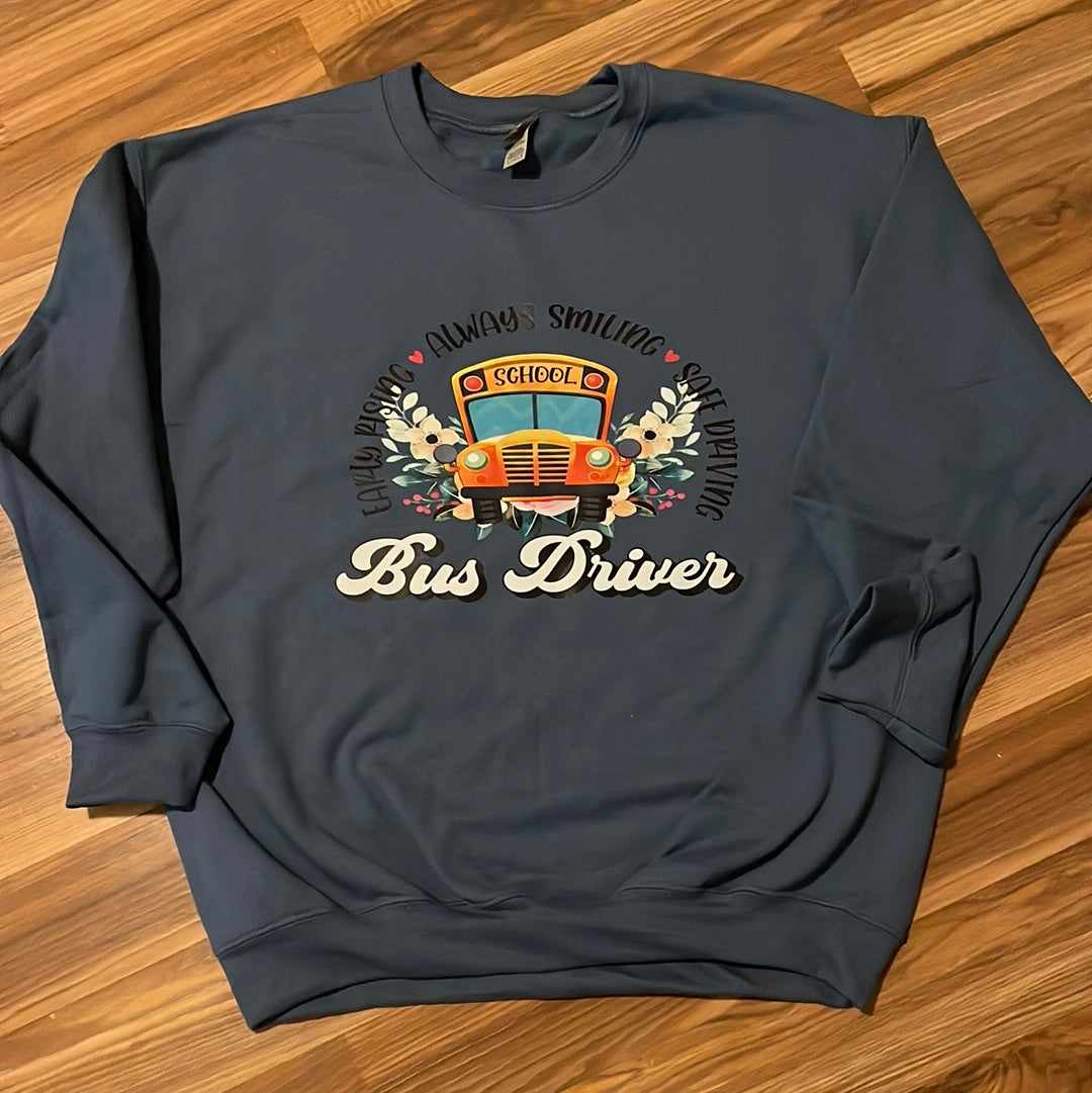 Bus Driver Crew Neck Sweatshirt