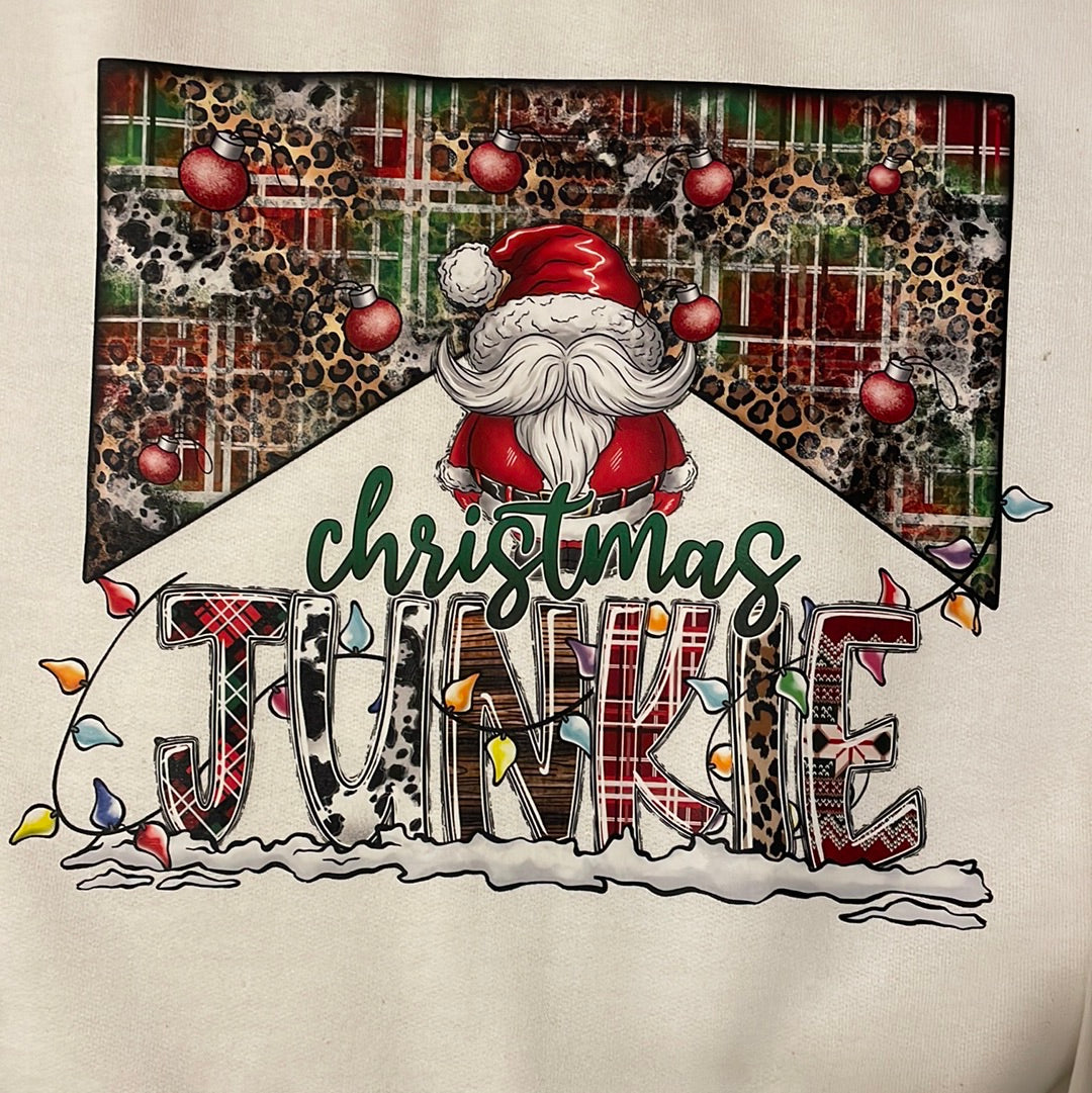 Christmas Junkie Crew Neck Sweatshirt