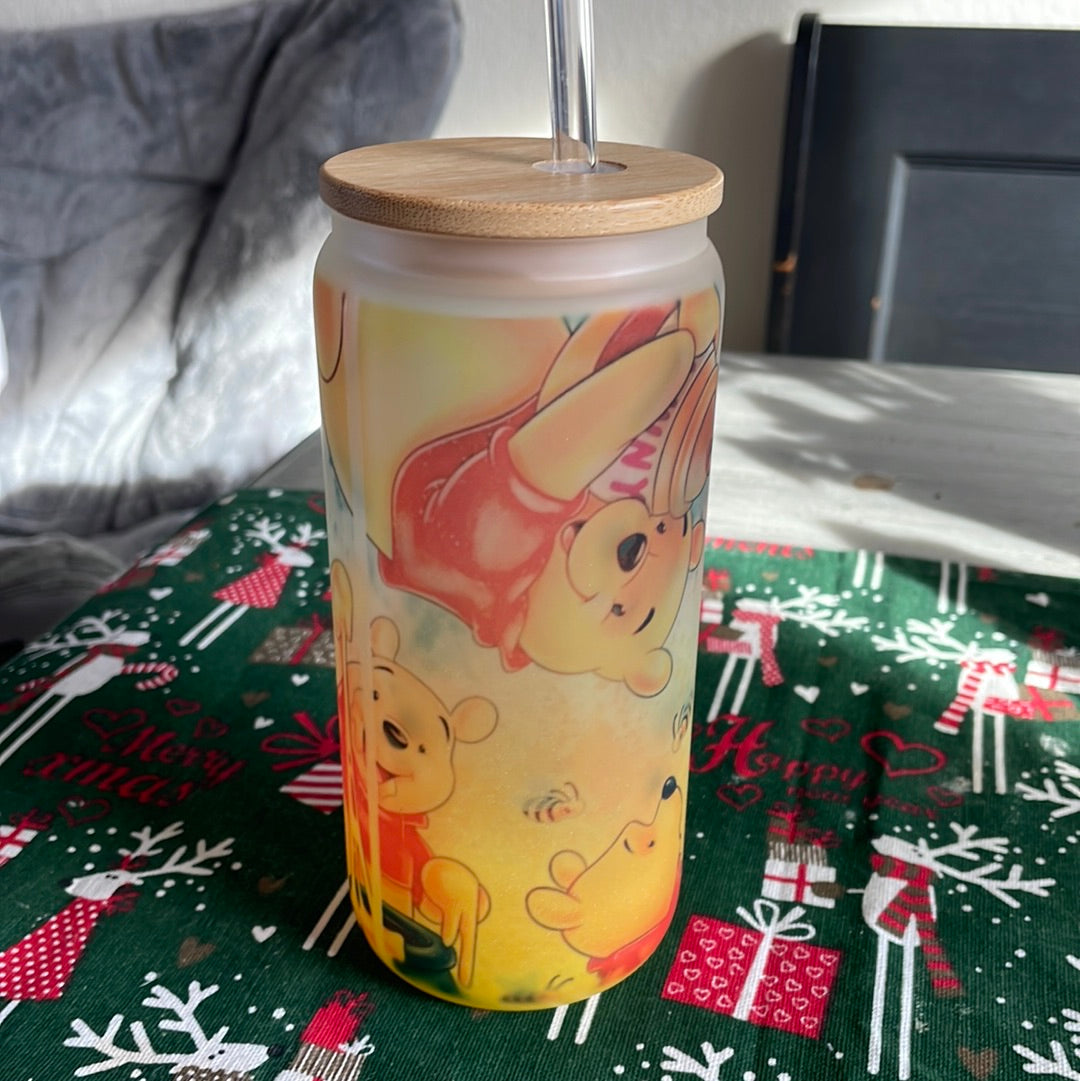 Winnie The Pooh Glass Can Cup