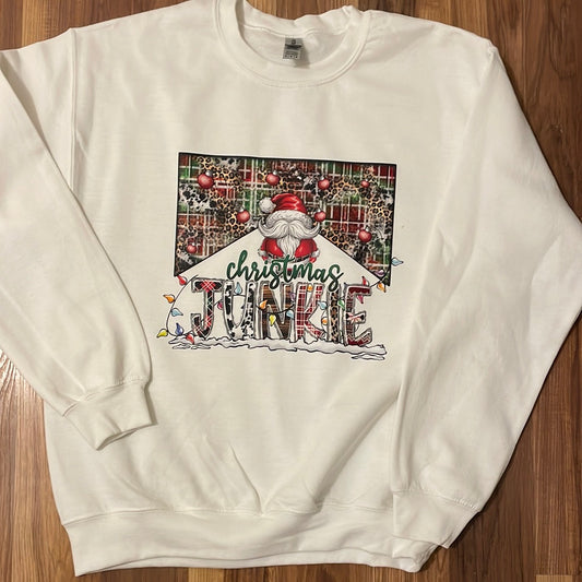 Christmas Junkie Crew Neck Sweatshirt