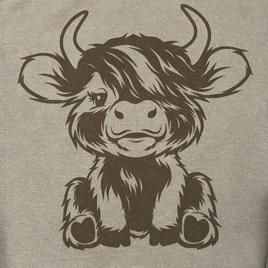 Baby Highland Cow Crew Neck Sweatshirt