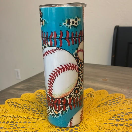 Baseball & Leopard Tumbler