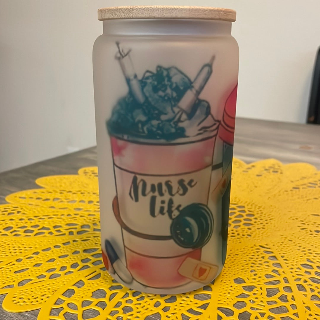 Nurse Glass Can Cup