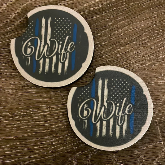 Police Wife Car Coasters