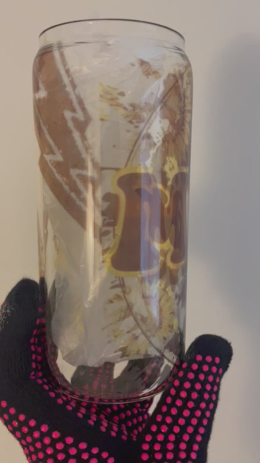 Mama Sunflower Glass Can Cup