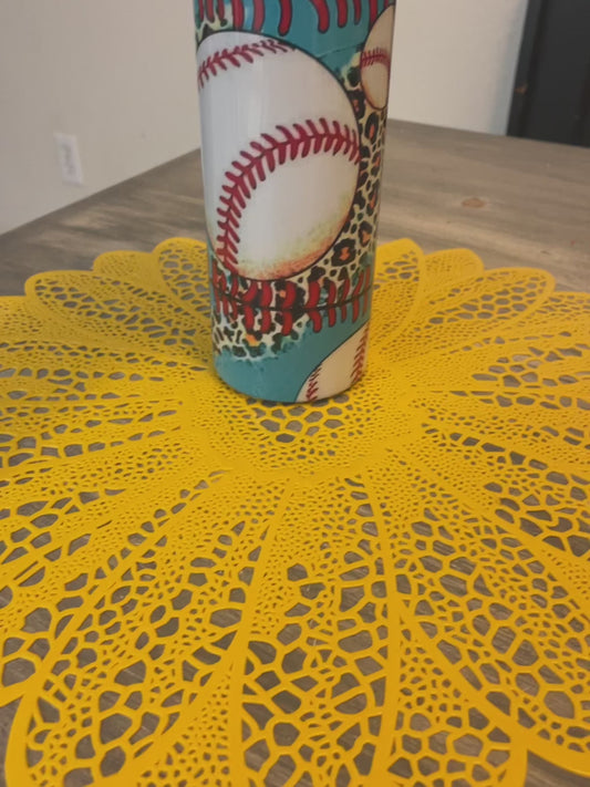 Baseball & Leopard Tumbler